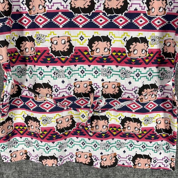 Betty Boop Scrubs Top Womens Large Short-Sleeve Pockets Cotton Blend - Picture 5 of 11